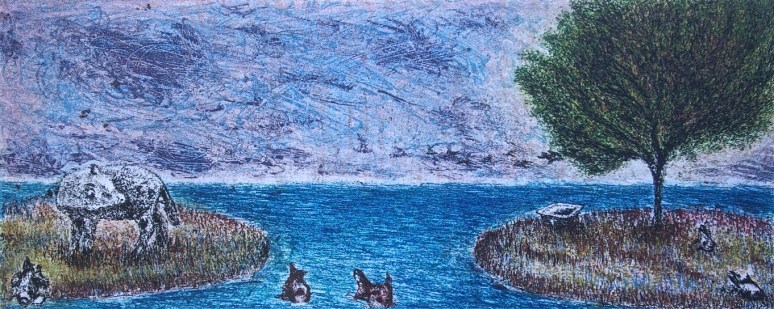 Is it the Same on the Other Side? etching and aquatint, 11.4 x 28 cm