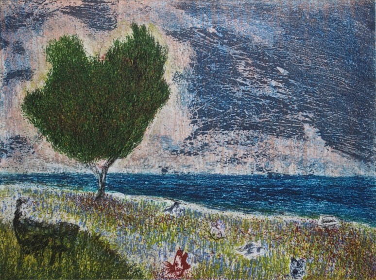 Meditation at Braintree, etching and aquatint, 16 x 21 cm, edition of 55