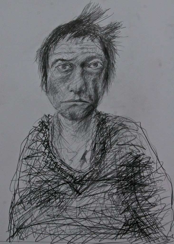 Mood, graphite on Fabriano paper, 50 x 35 cm